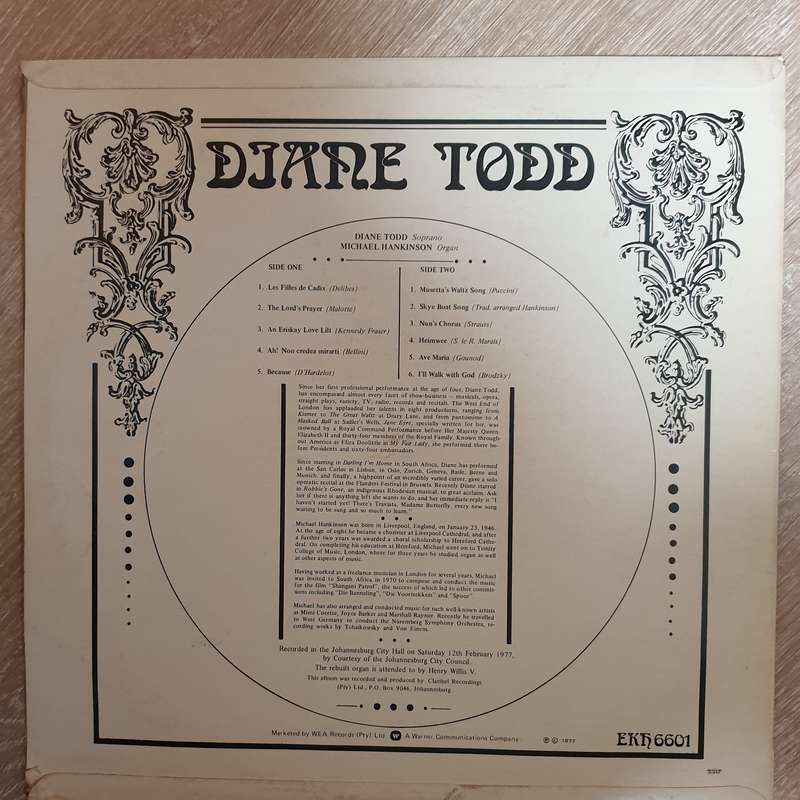 Diane Todd - Diane Todd (Autographed) - Vinyl LP Record - Very-Good+ Quality (VG+)
