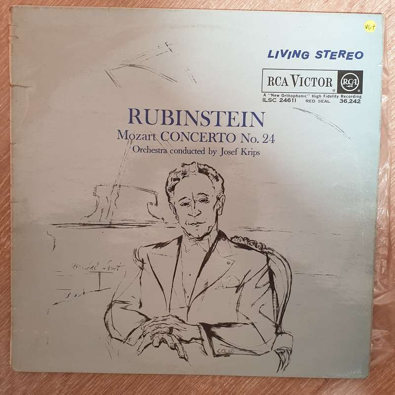 Rubinstein, Josef Krips, Mozart  Concerto No. 24 · Rondo, K. 511 - Vinyl LP Record - Very-Goo...