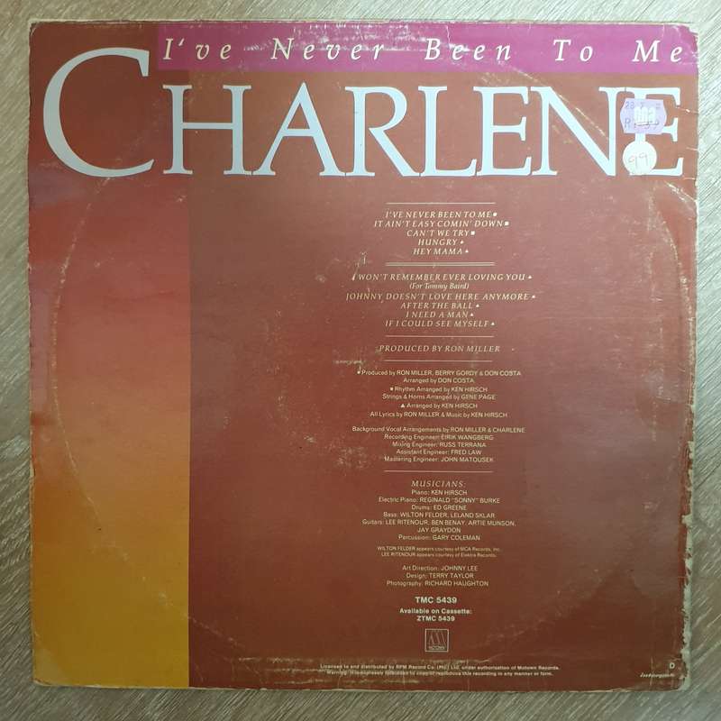 Charlene  I've Never Been To Me - Vinyl LP Record - Opened  - Very-Good Quality (VG)
