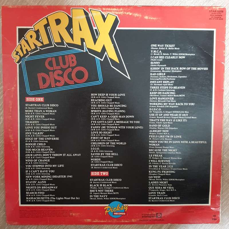 StarTrax - Club Disco - Vinyl LP Record - Opened  - Very-Good+ Quality (VG+)