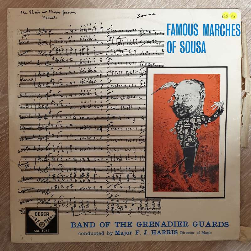 Band Of The Grenadier Guards - Major F.J Harris   Famous Marches Of Sousa - Vinyl LP Record - ...