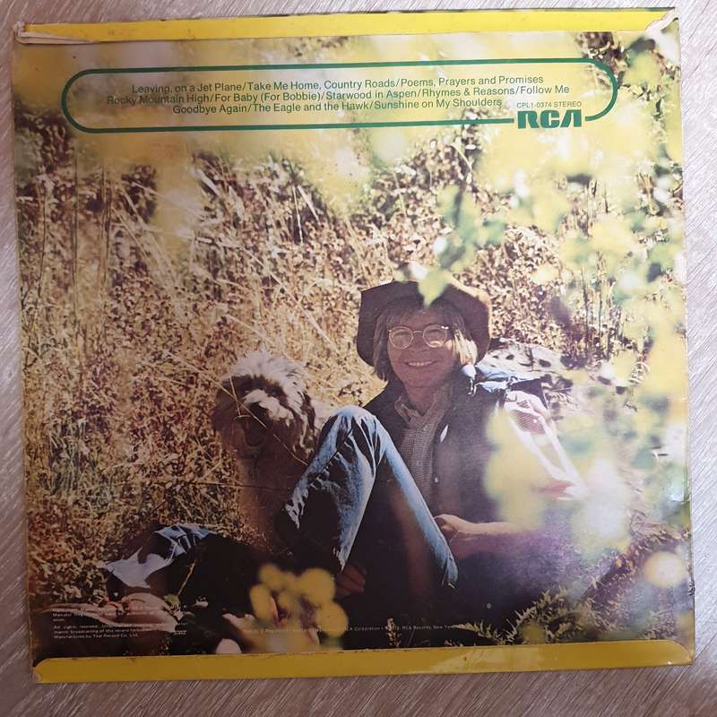 John Denver - Greatest Hits - Vinyl LP Record  - Very-Good- Quality (VG-)