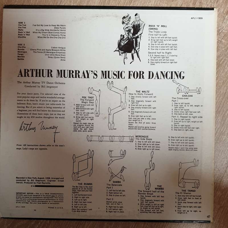 Arthur Murray - Music For Dancing -  Vinyl LP Record - Very-Good+ Quality (VG+)