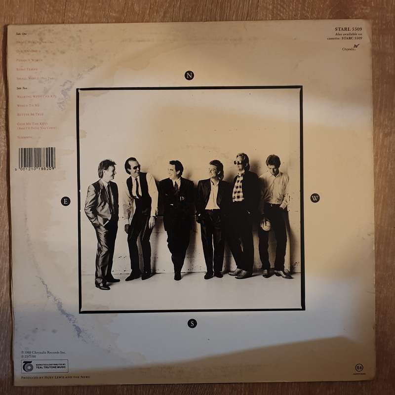 Huey Lewis and the News - Small World - Vinyl LP Record  (G+)