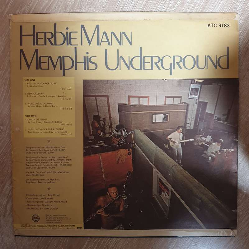 Herbie Mann  Memphis Underground - Vinyl LP Record - Opened  - Very-Good+ Quality (VG+)