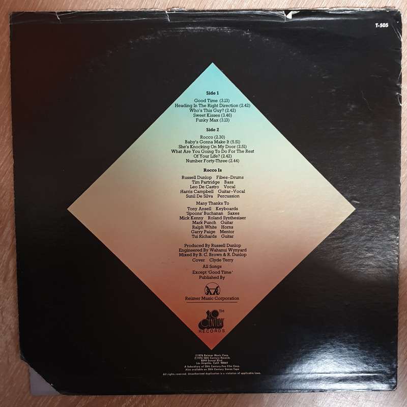 Rocco  Rocco - Vinyl LP Record - Opened  - Very-Good+ Quality (VG+)