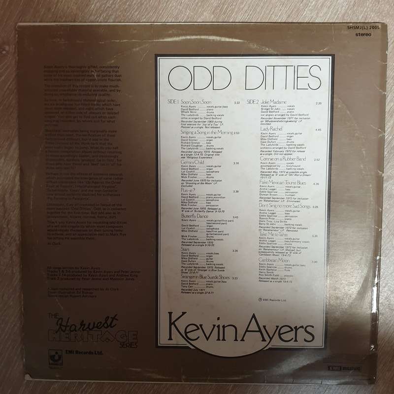 Kevin Ayers  Odd Ditties - Vinyl LP Record - Opened  - Very-Good+ Quality (VG+)