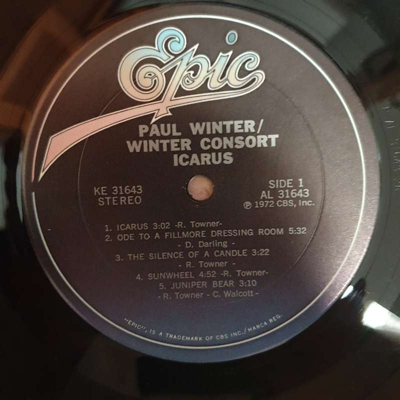 Paul Winter Consort  Icarus - Vinyl LP Record - Opened  - Very-Good+ Quality (VG+)