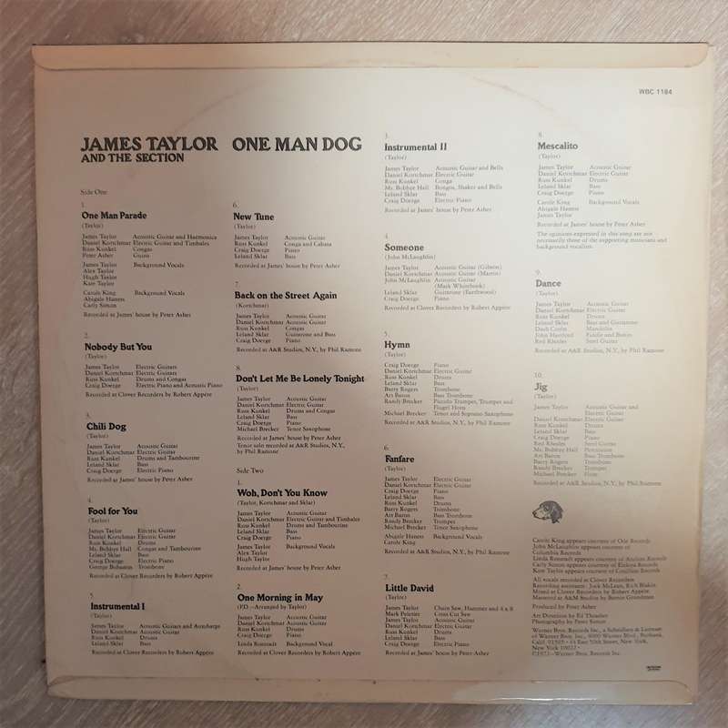 James Taylor  One Man Dog - Vinyl LP Record - Opened  - Very-Good+ Quality (VG+)
