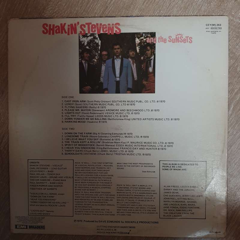 Shakin' Stevens And The Sunsets  Shakin' Stevens And The Sunsets - Vinyl LP Record - Opened...