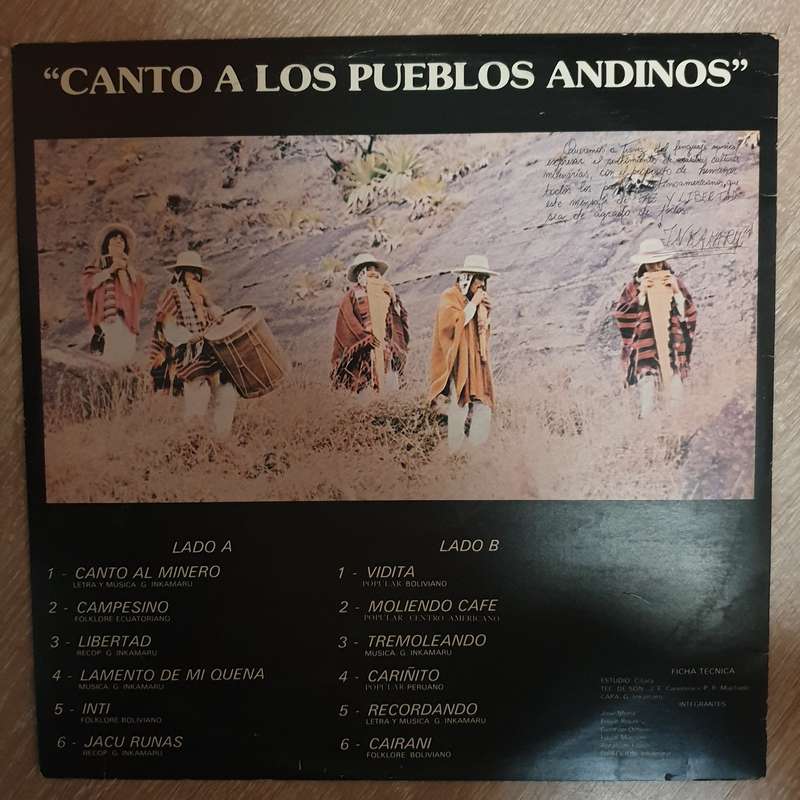 Grupo Inkamaru - Canto A Los Pueblos Andinos - Vol 3- Vinyl LP Record - Opened  - Very-Good+ Qual...