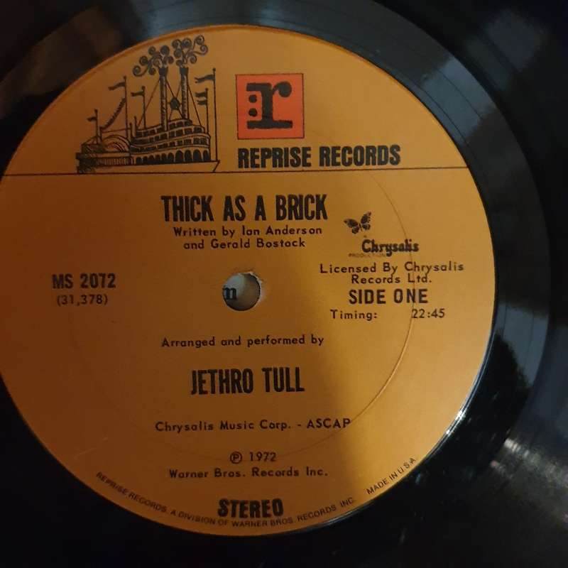 Jethro Tull  Thick As A Brick - Vinyl LP Record - Opened  - Good Quality (G)