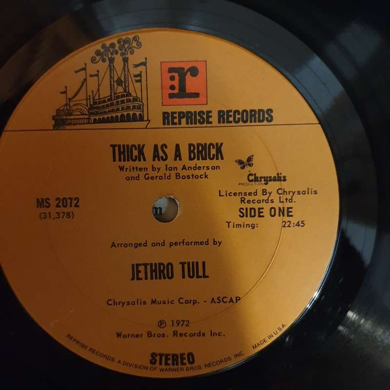 Jethro Tull  Thick As A Brick - Vinyl LP Record - Opened  - Good Quality (G)