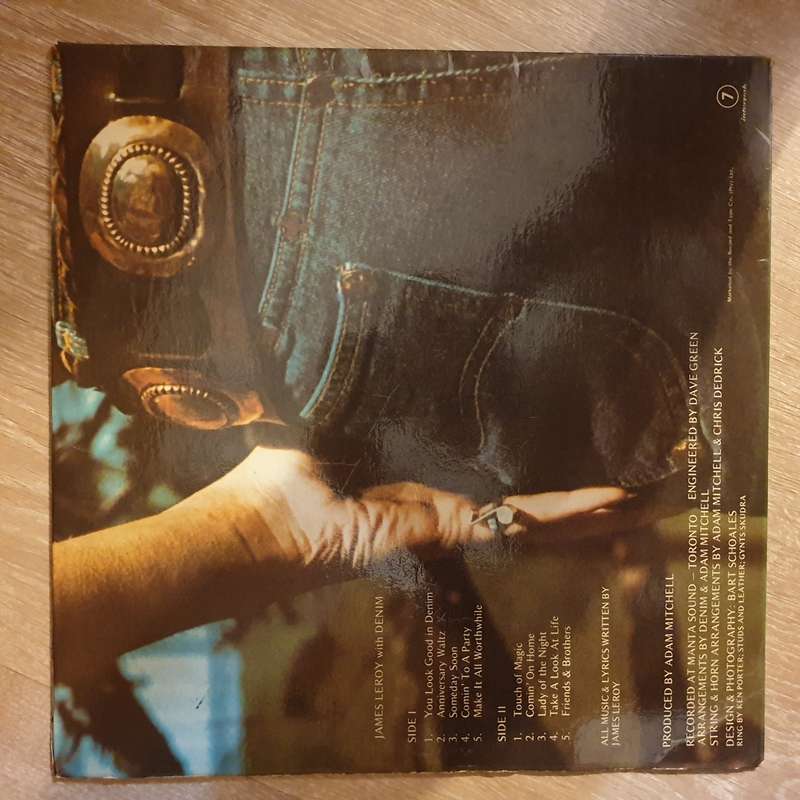 James Leroy With Denim  James Leroy With Denim - Vinyl LP Record - Opened  - Very-Good+ Qua...