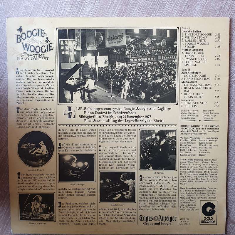 Boogie Woogie And Ragtime Piano Contest - Vinyl LP Record - Opened  - Very-Good+ Quality (VG+)