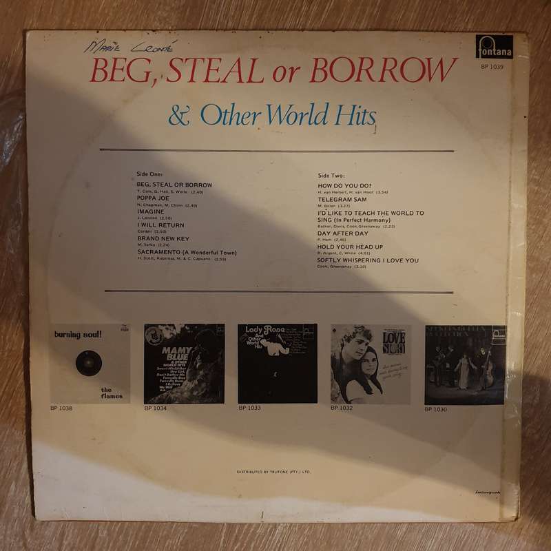 Beg, Steal Or Borrow & Other World Hits - Vinyl LP Record - Opened  - Very-Good+ Quality (VG+)
