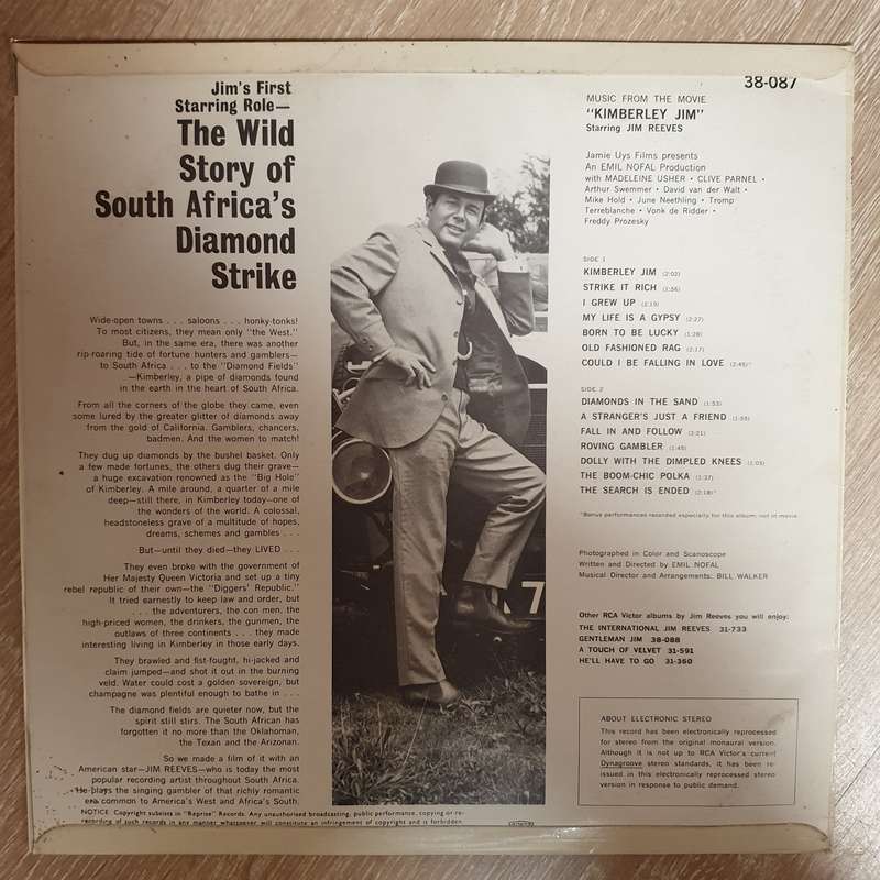 Kimberley Jim - Jim Reeves  Vinyl LP Record (VG+)
