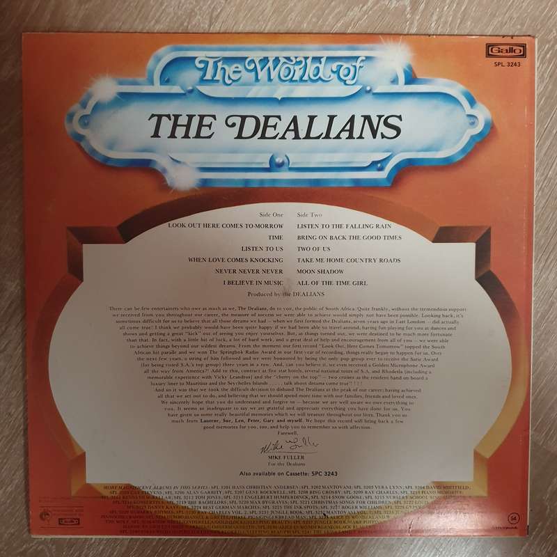 The Dealians - The World Of...  - Vinyl LP Record - Very-Good+ Quality (VG+)