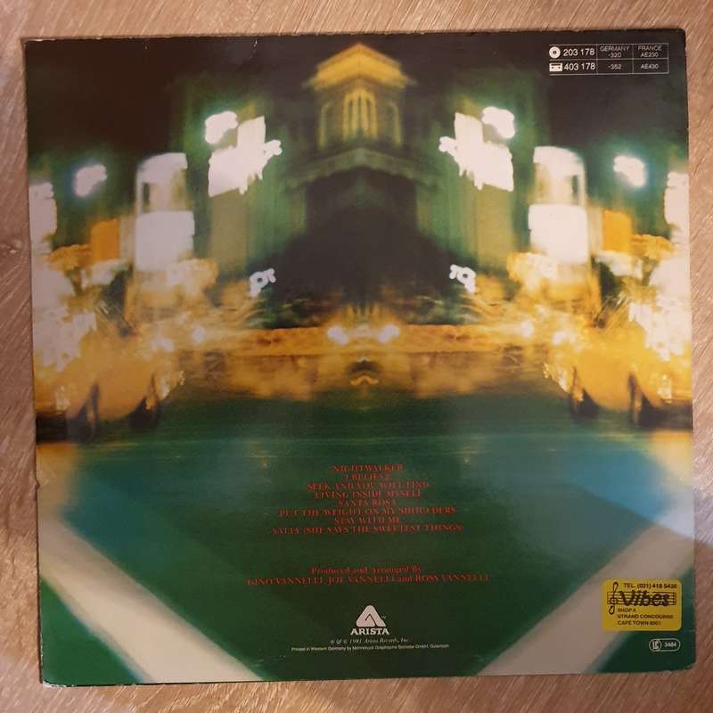 Gino Vannelli - Nightwalker  Vinyl LP Record - Opened  - Very-Good+ Quality (VG+)