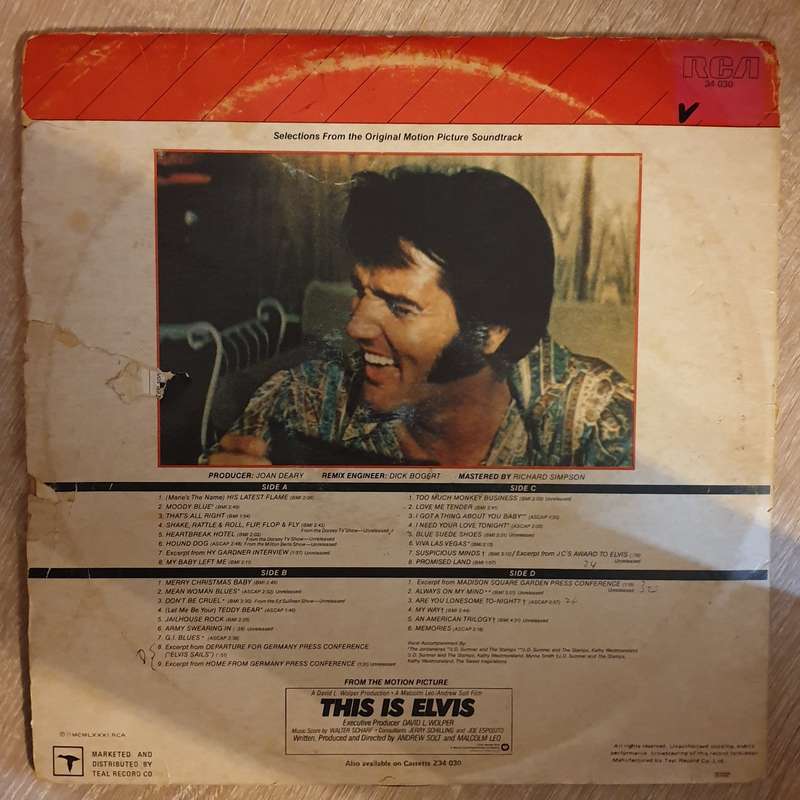 Elvis Presley  Selections From The Original Motion Picture "This Is Elvis" - Double Vinyl L...