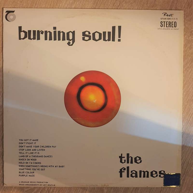 The Flames - Burning Soul (STAR505) -  Vinyl LP Record (VG+)