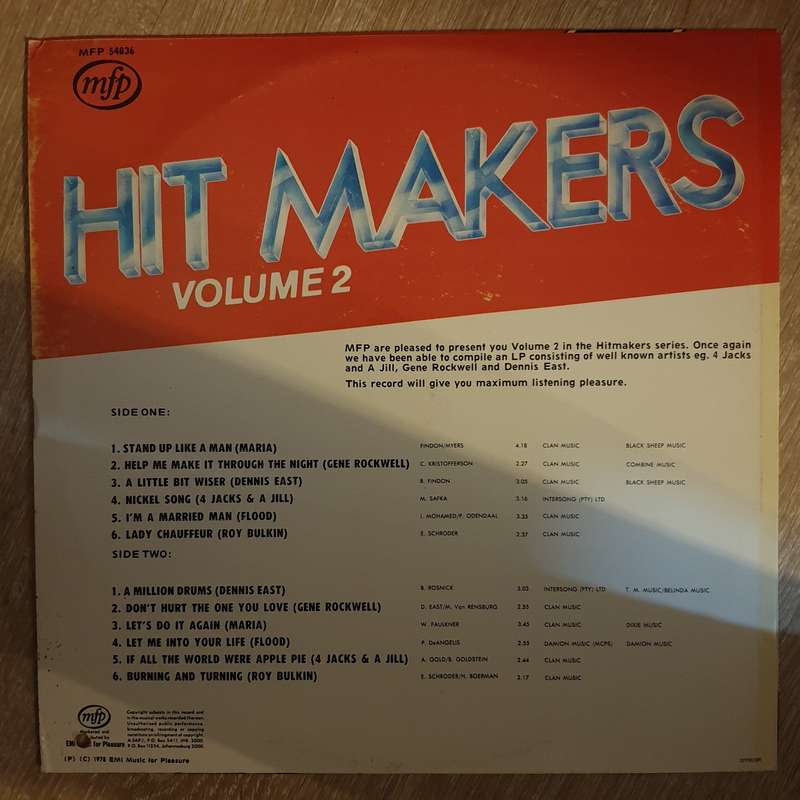 Hitmakers Vol 2 -  Original Artists - Vinyl LP Record - Very-Good+ Quality (VG+)