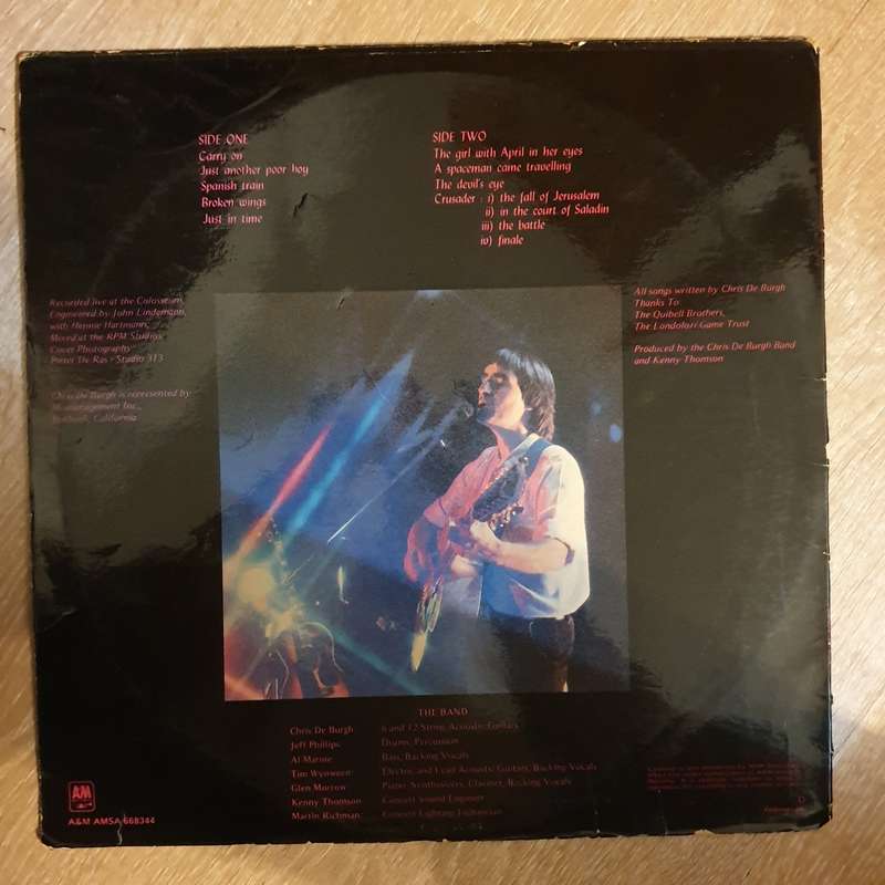 Chris de Burgh  Live In South Africa - Vinyl LP Record - Opened  - Good Quality (G)