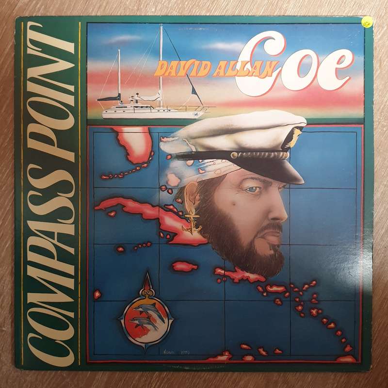 David Allan Coe  Compass Point -  Vinyl LP Record - Very-Good+ Quality (VG+)