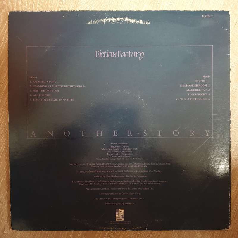 Fiction Factory  Another Story -  Vinyl LP Record - Very-Good+ Quality (VG+)