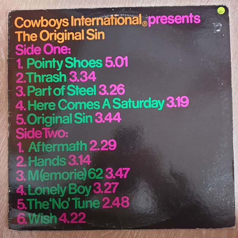 Cowboys International  The Original Sin -  Vinyl LP Record - Very-Good+ Quality (VG+)
