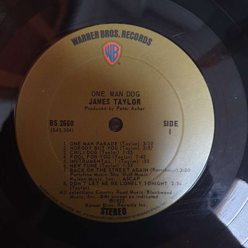 James Taylor  One Man Dog  Vinyl LP Record - Opened  - Very-Good- Quality (VG-)