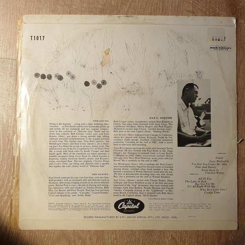 Paul Smith  Delicate Jazz - Vinyl LP Record (VG+)