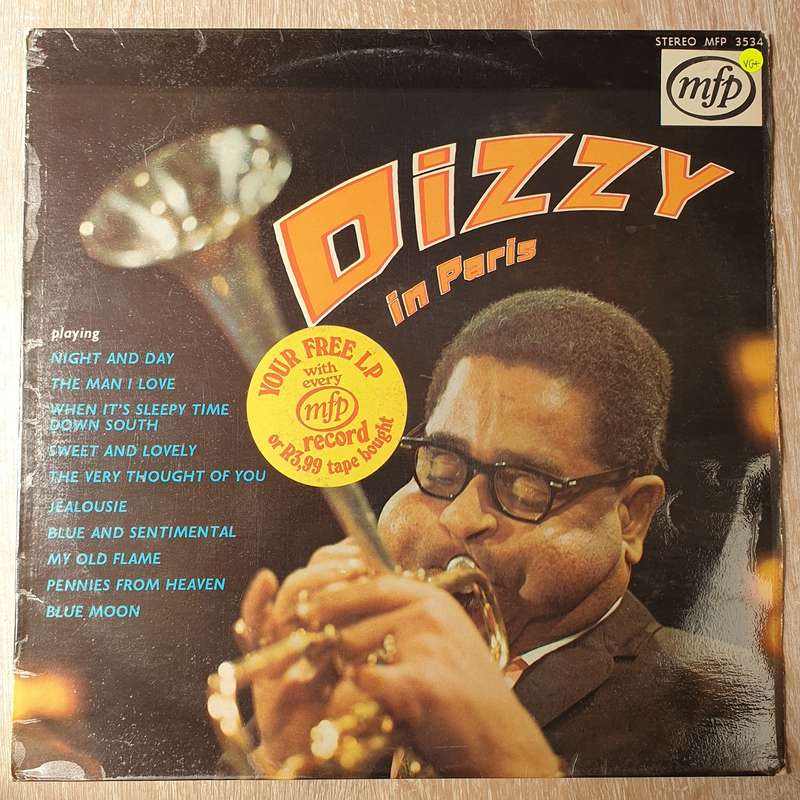 Dizzy Gillespie  Dizzy In Paris - Vinyl LP Record - Very-Good+ Quality (VG+)