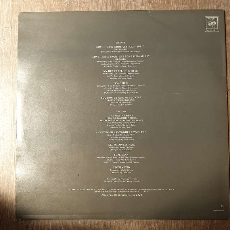 Barbra Streisand  Barbra Streisand's Greatest Hits - Volume 2 - Vinyl LP Record  (VG+)