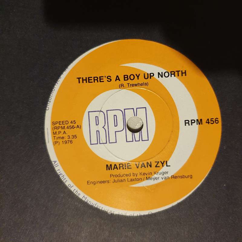 Marie Van Zyl  There's a Boy Up North - Vinyl 7" Record - Very-Good+ Quality (VG+)