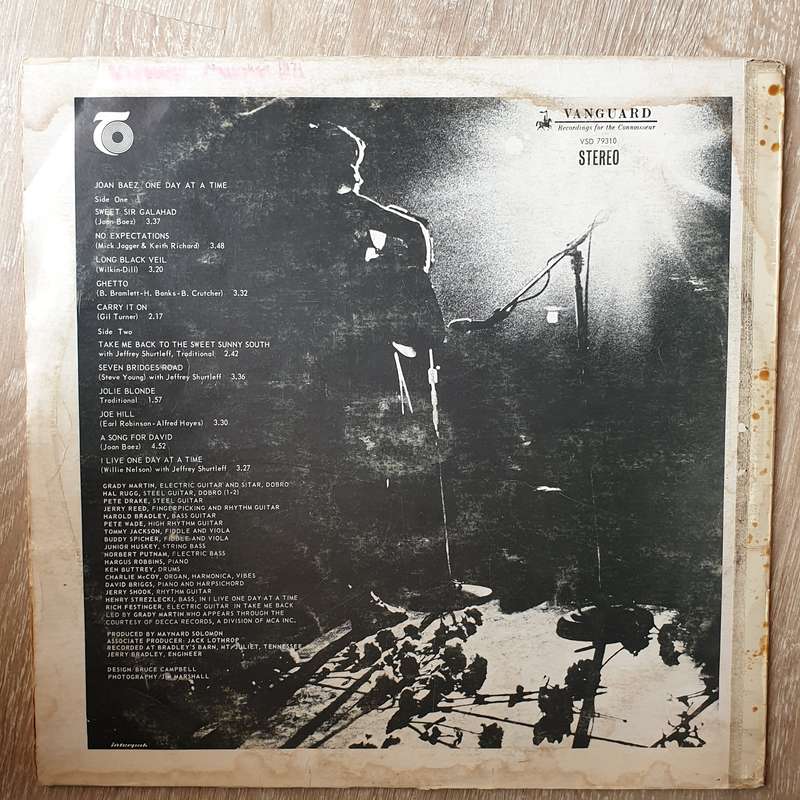 Joan Baez  One Day At A Time (US) - Vinyl  Record - Very-Good+ Quality (VG+)