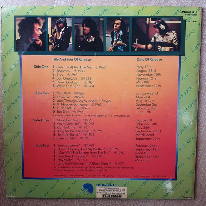 The Hollies - The History of The Hollies - Double Vinyl LP Record - Very-Good Quality (VG)