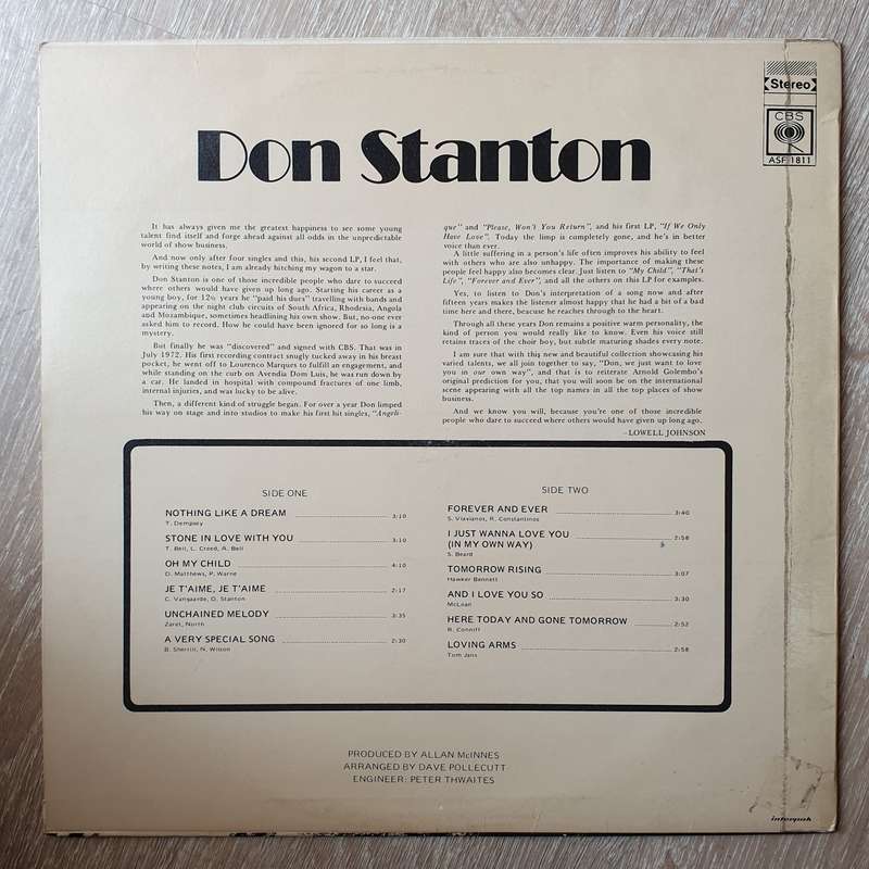 Don Stanton  Don Stanton -  Vinyl LP Record - Very-Good+ Quality (VG+)