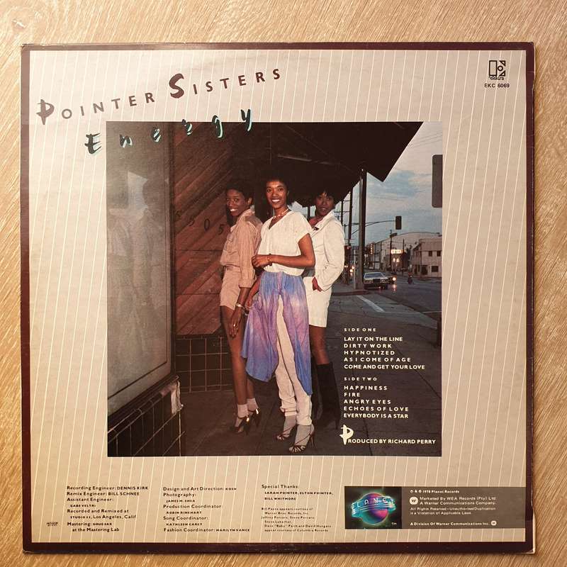 Pointer Sisters - Energy - Vinyl LP Record - Opened  - Very-Good+ Quality (VG+)