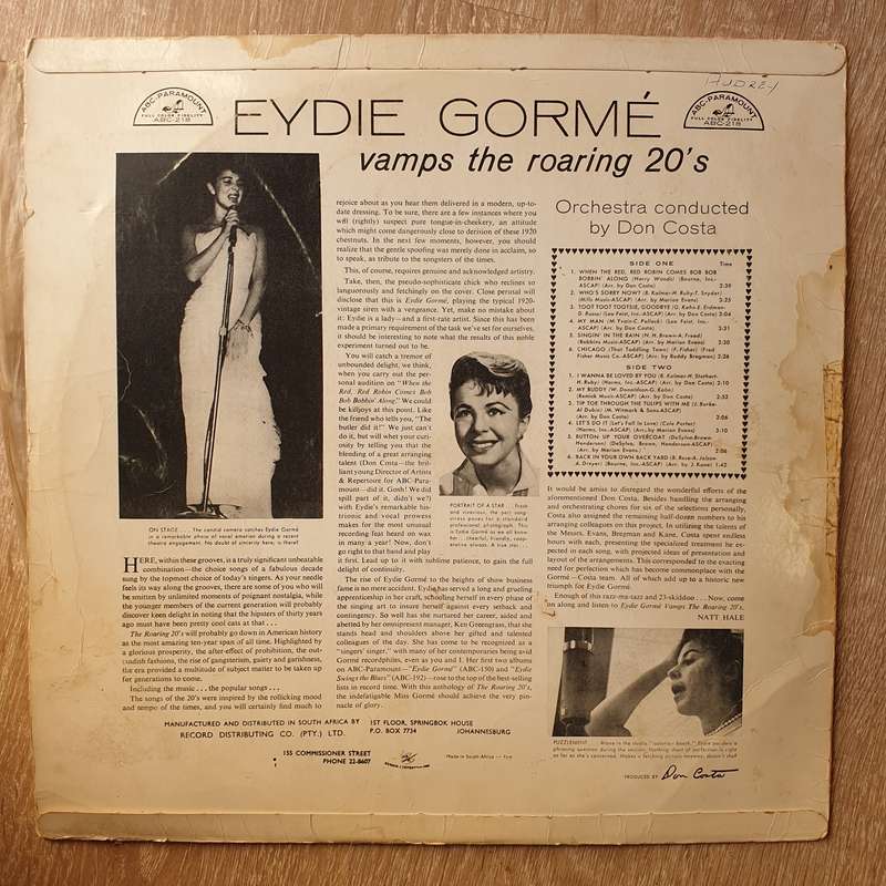 Eydie Gorme  Vamps The Roaring 20's -  Vinyl LP Record - Opened  - Very-Good Quality (VG)