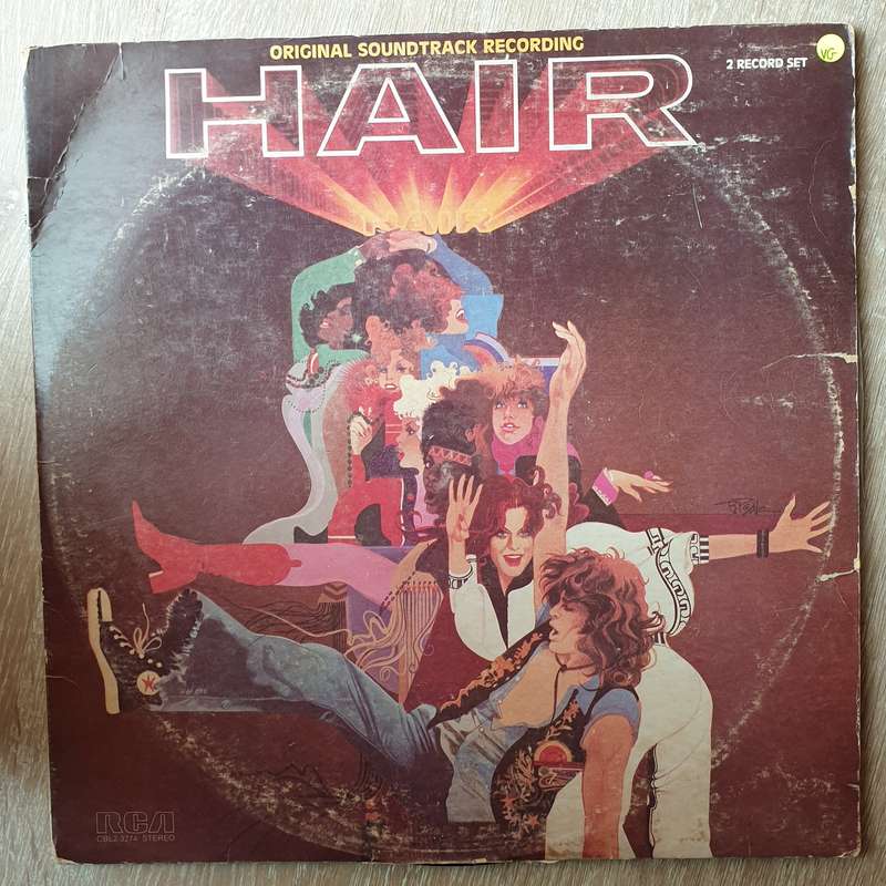 Hair - Original Soundtrack Recording  - Double Vinyl LP Record - Opened  - Very-Good Quality (VG)