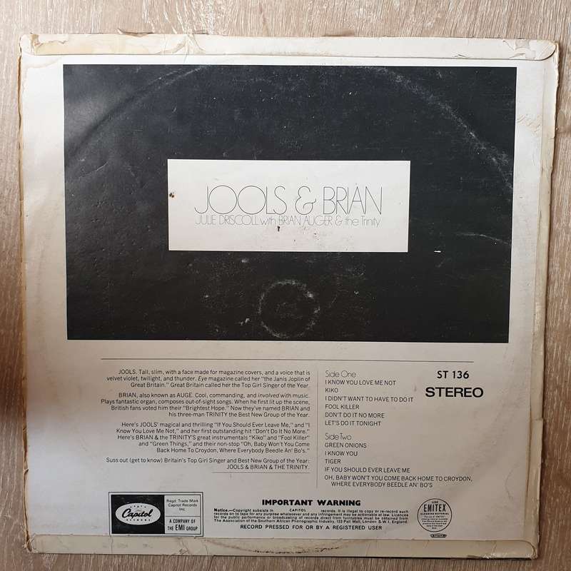Jools & Brian - Julie Driscoll, Brian Auger   - Vinyl LP Record - Opened  - Good Quality (G...