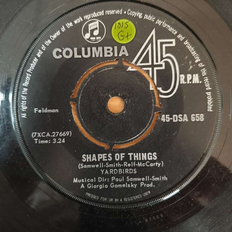 The Yardbirds  Shapes Of Things - Vinyl 7" Record - Good+ Quality (G+)
