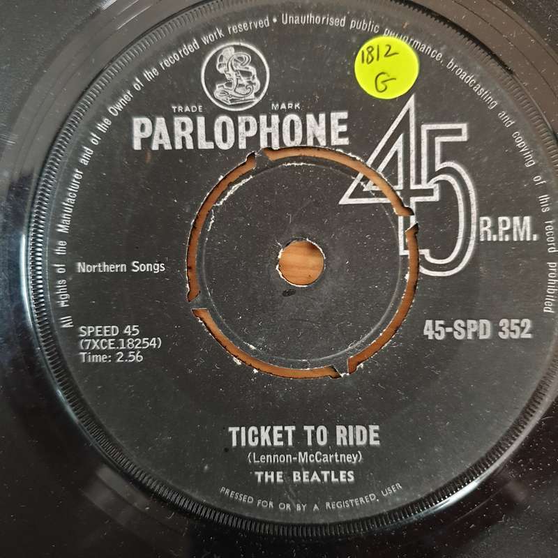 The Beatles  T To Ride - Vinyl 7" Record - Good Quality (G)