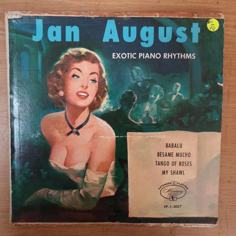 Jan August  Exotic Piano Rhythms - Vinyl 7" Record - Very-Good- Quality (VG-)