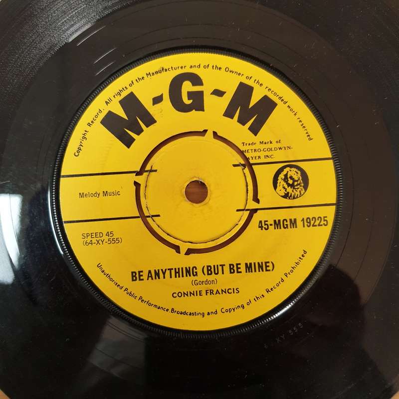 Connie Francis  Be Anything (But Be Mine) - Vinyl 7" Record - Good+ Quality (G+)
