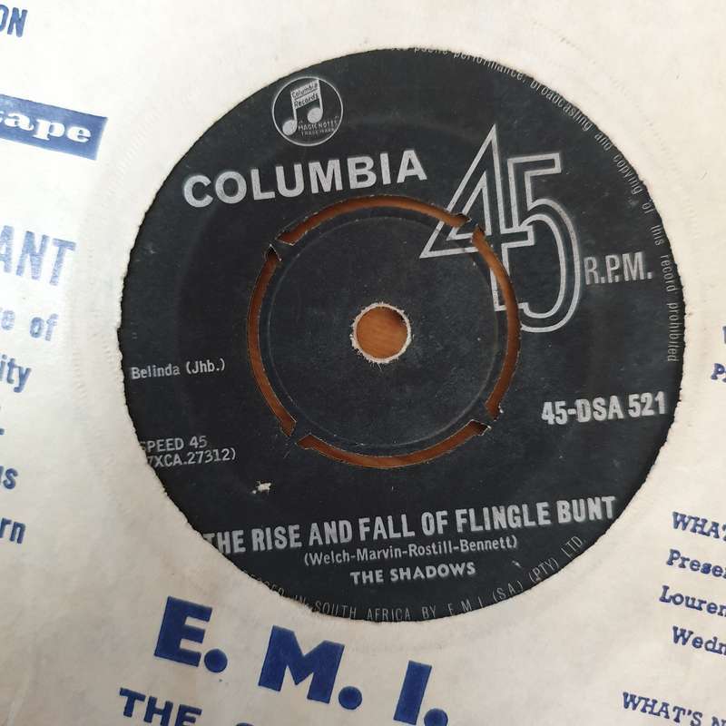 The Shadows  The Rise And Fall Of Flingel Bunt - Vinyl 7" Record - Good Quality (G)