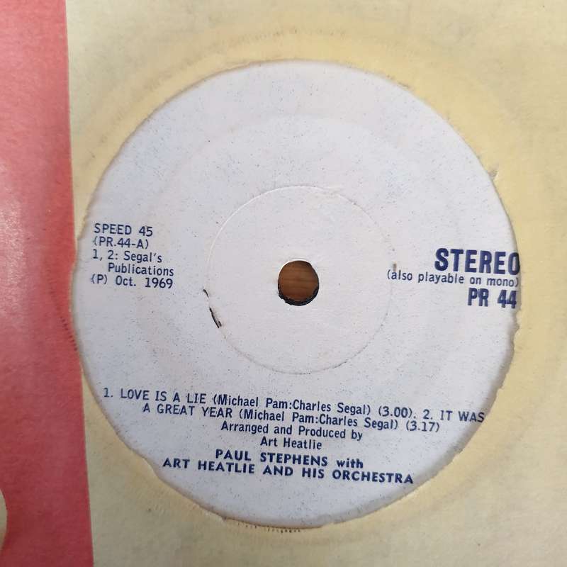 Paul Stephens with Art Heatlie Orchestra  - Vinyl 7" Record - Very-Good+ Quality (VG+)