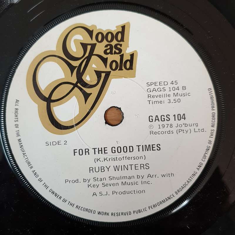 Ruby Winters  Come To Me - Vinyl 7" Record - Opened  - Very-Good Quality (VG)