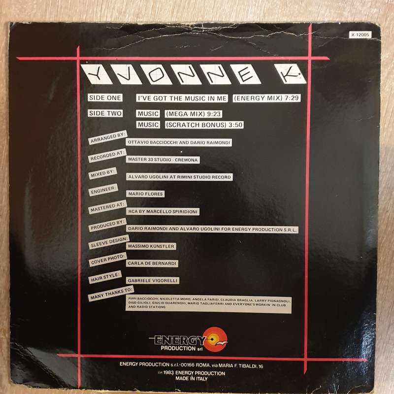 Yvonne K  I've Got The Music In Me  - Vinyl LP Record - Opened  - Very-Good- Quality (VG-) ...